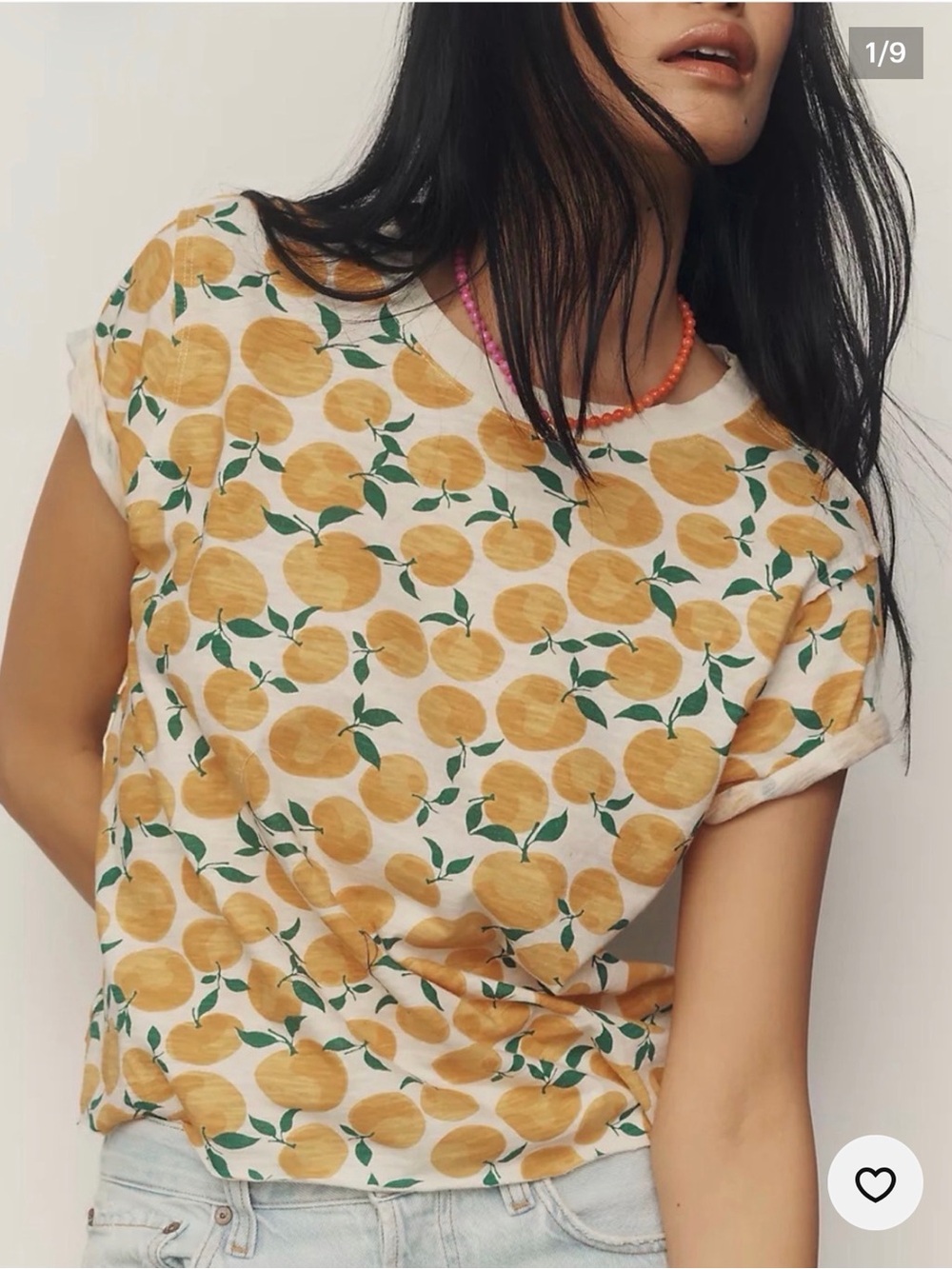 Maeve Caitlin Joyful Orange boxy tee